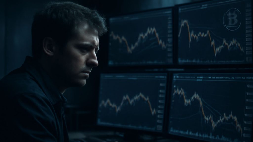 Illustration du marché des cryptomonnaies avant l’essor de FTX, marqué par volatilité et incertitude