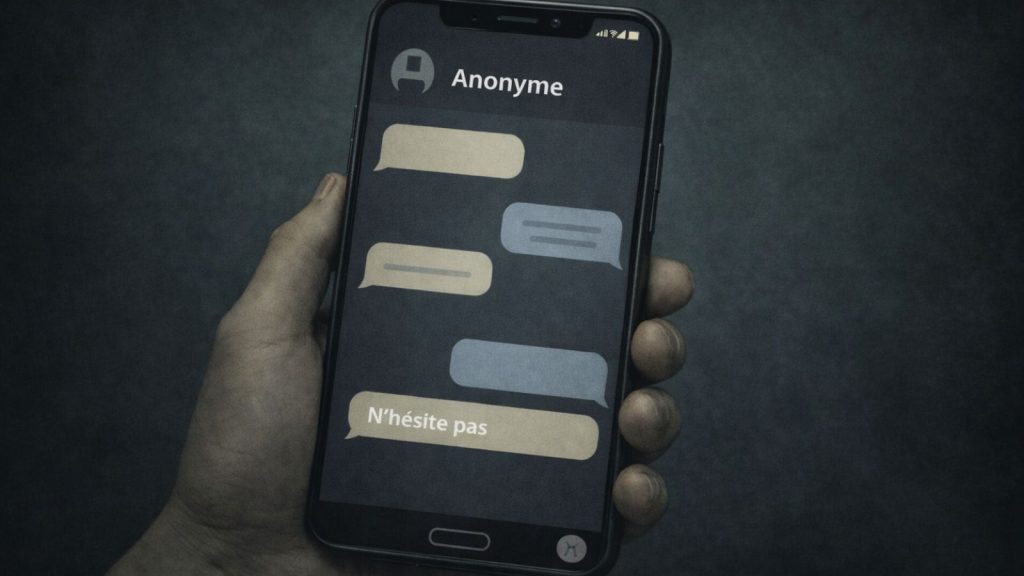 Illustration de la proximité trompeuse créée par un message privé dans une arnaque financière