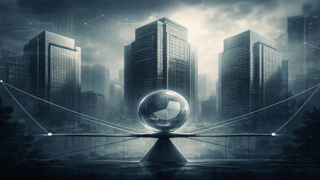 Illustration symbolisant les accords bancaires utilisés pour contenir le risque systémique dans le secteur financier.