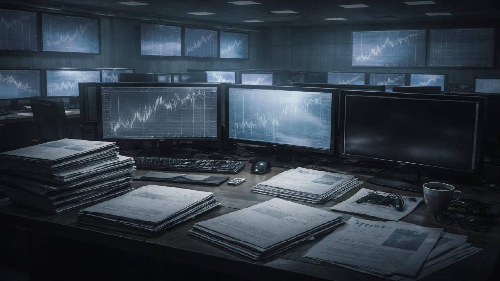 Illustration représentant des contrôles financiers défaillants et des alertes ignorées dans un environnement institutionnel