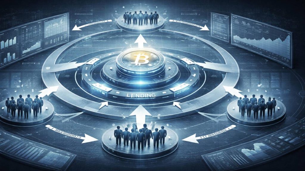 Illustration du mécanisme interne de BitConnect reposant sur un jeton interne, le lending et l’arrivée continue de nouveaux investisseurs