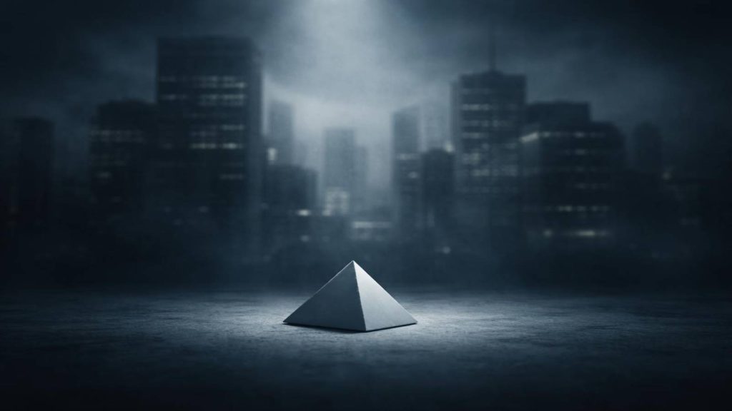 Illustration symbolique représentant la cryptomonnaie comme bouc émissaire moderne face à des mécanismes financiers anciens et structurels.