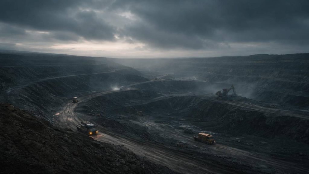 Site minier industriel à grande échelle illustrant l’ascension d’Eurasian Natural Resources Corporation sous surveillance internationale