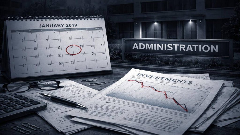 Entrée en administration de London Capital & Finance en janvier 2019 et pertes subies par les investisseurs