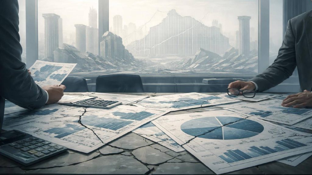 Illustration de la relecture du risque financier après l’effondrement d’un modèle présenté comme stable