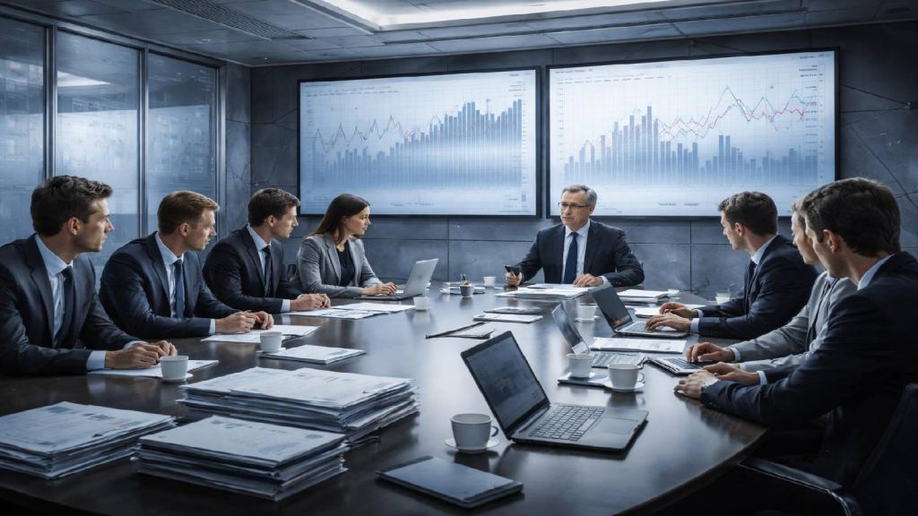 Illustration des tensions internes et de l’écart entre discours officiel et réalité financière dans un hedge fund