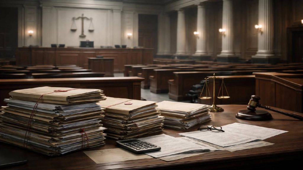 Illustration des procédures judiciaires et des responsabilités après un scandale financier majeur.