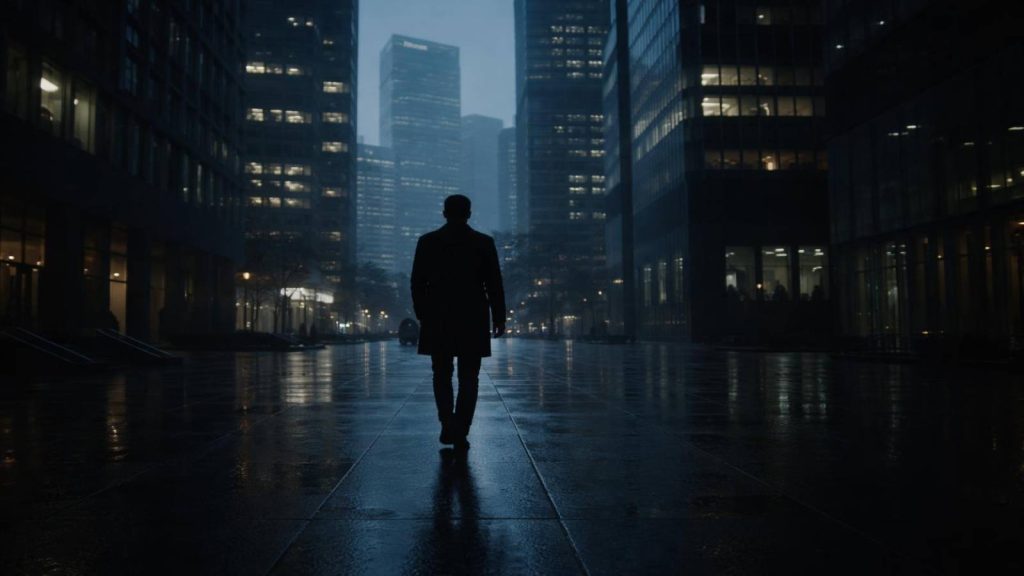 Silhouette solitaire symbolisant une relation bancaire prolongée