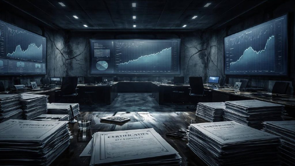 Illustration d’un système bancaire trompeur fondé sur des certificats de dépôt présentés comme sûrs