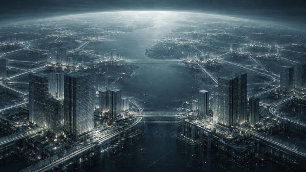 Illustration représentant UBS comme le symbole d’un modèle financier global fondé sur des mécanismes systémiques.