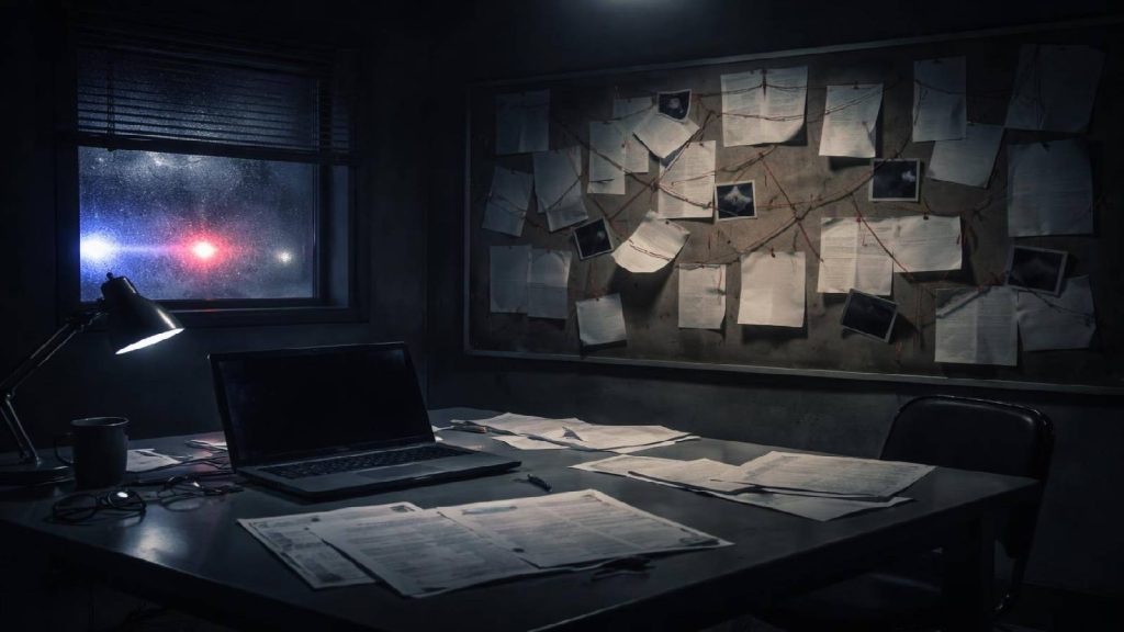 Illustration représentant l’enquête fédérale et l’effondrement du récit BitClub Network après les arrestations liées au faux minage Bitcoin