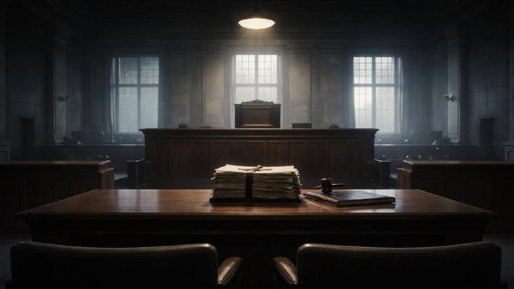 Illustration symbolisant les procédures judiciaires et les condamnations ayant scellé durablement l’affaire BitClub Network