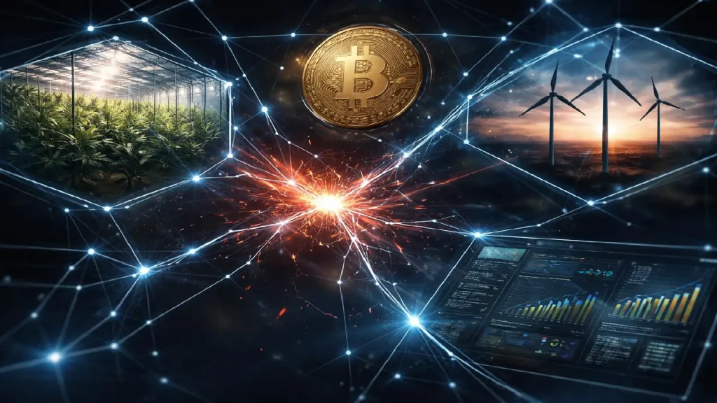 Réseau d’investissements sectoriels interconnectés illustrant un effondrement systémique