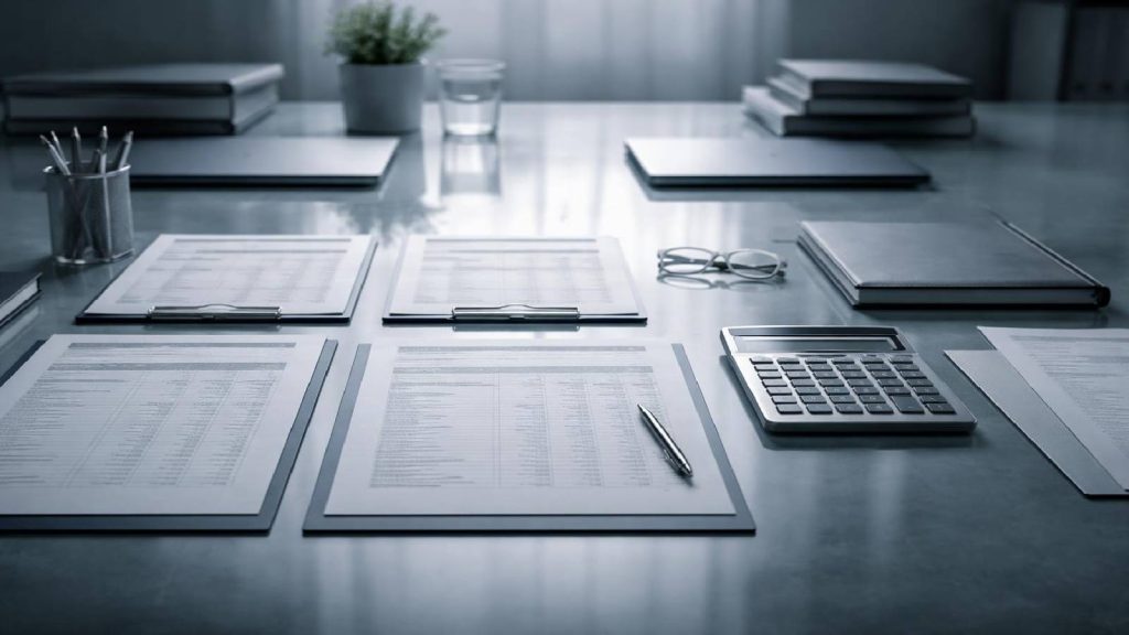 Illustration documentaire représentant des états financiers présentés comme solides et rassurants avant un scandale comptable